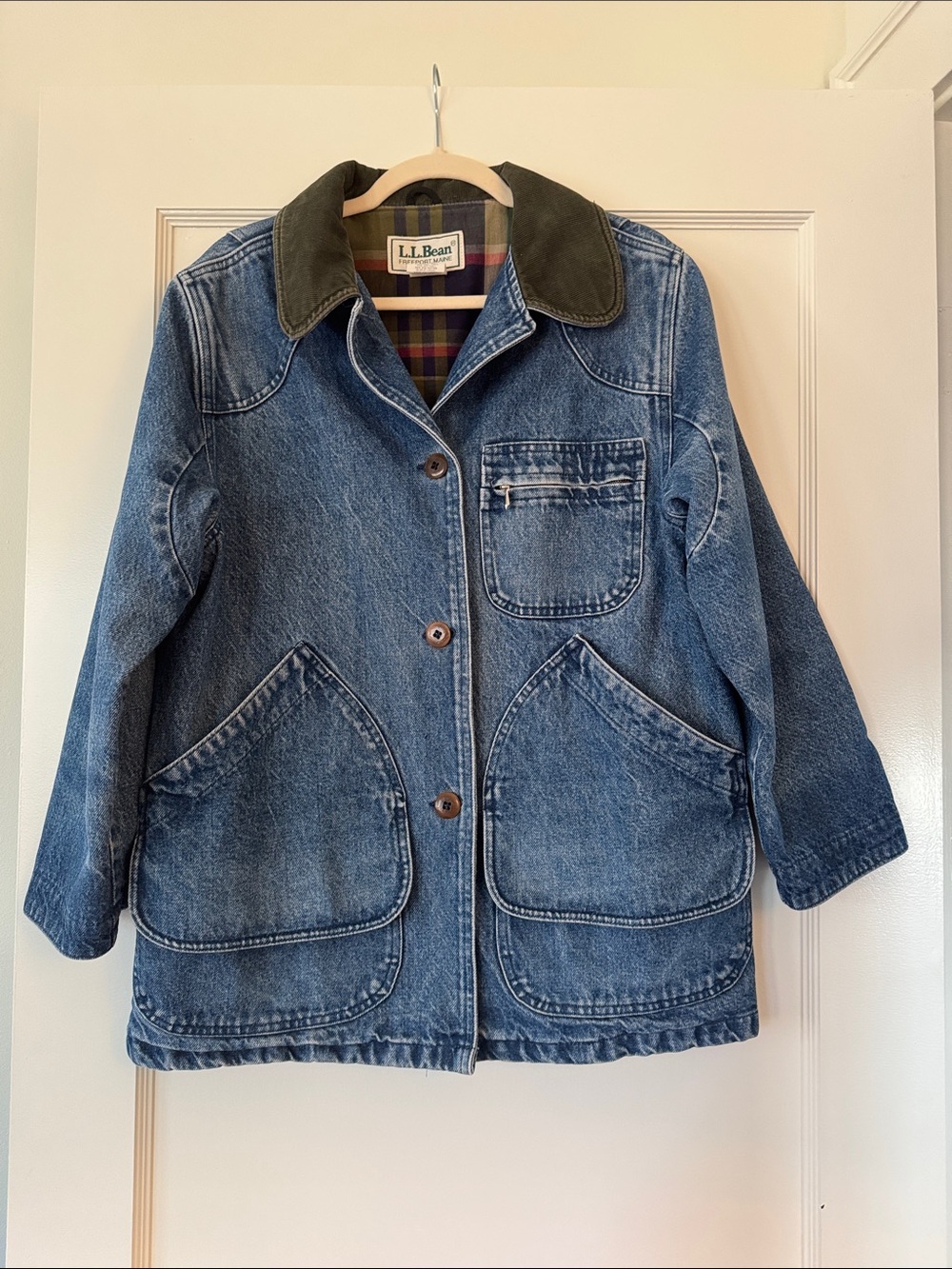 Vintage LL Bean Denim Chore Coat / Barn Jacket